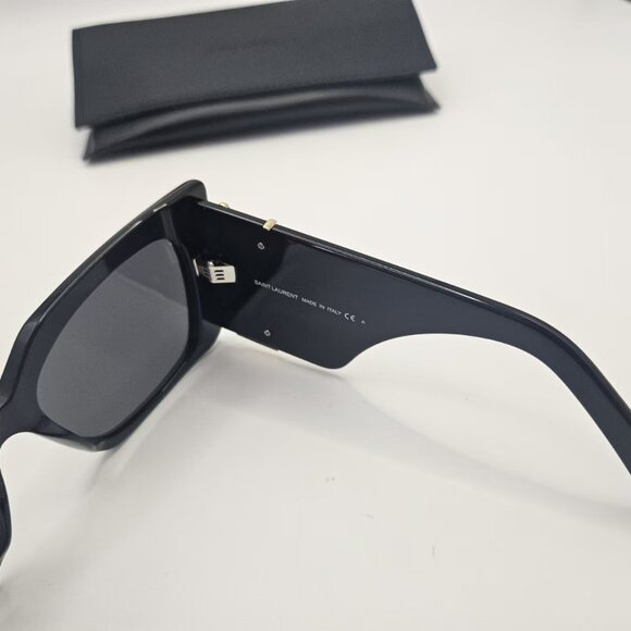 Saint Laurent YSL Monogram Rectangular Sunglasses - Black main image 2